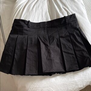 Amanda Uprichard Black Pleated Mini Skirt